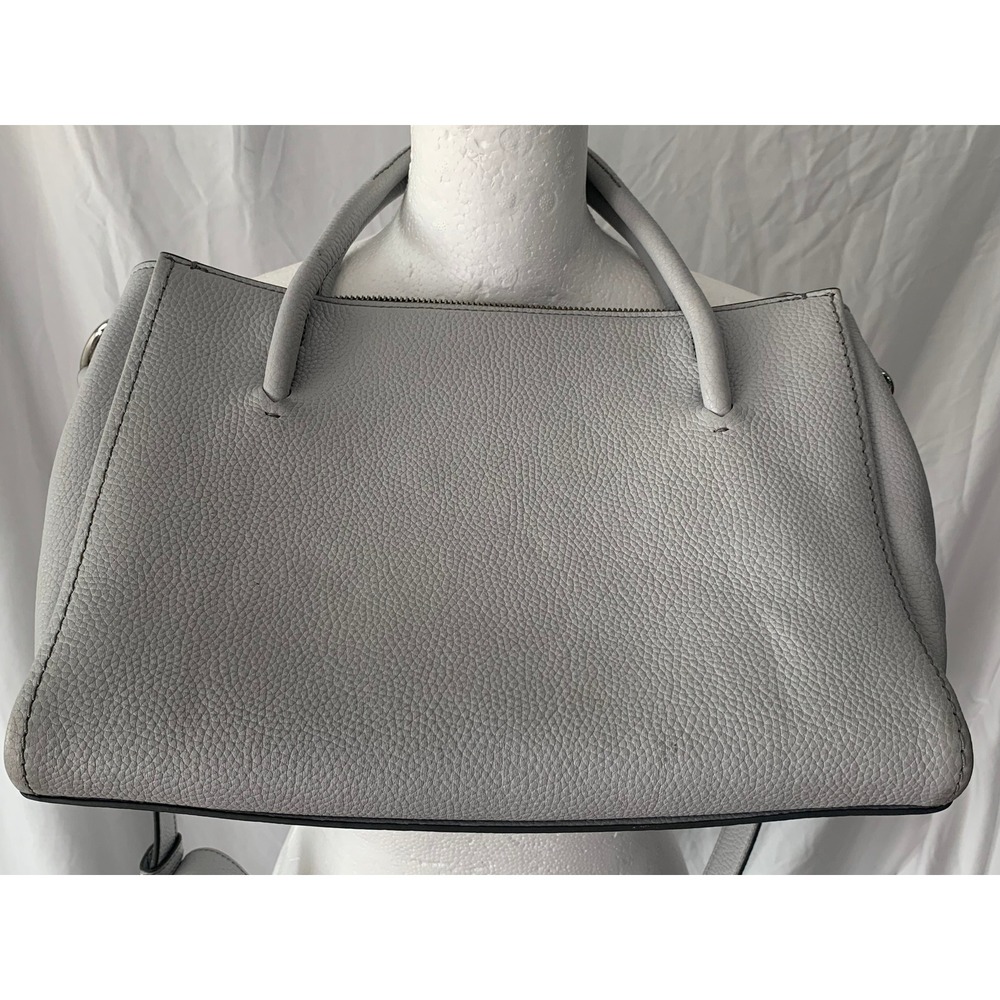Marc Jacobs The Grind Tote Bag Grey Pebbled Leather Padlock Satchel Handbag#923 - Picture 2 of 15